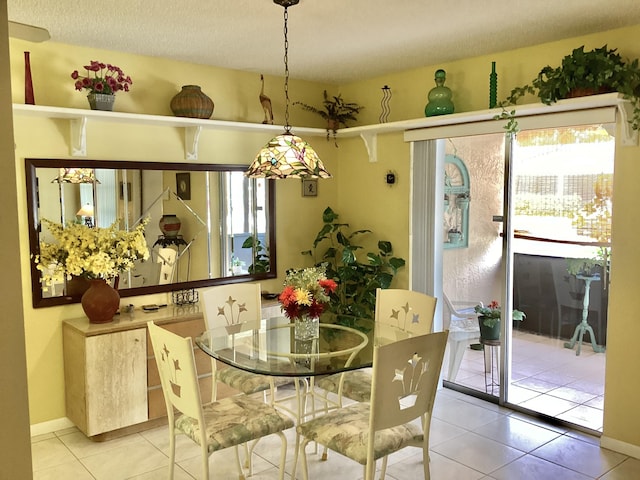 view of tiled dining area