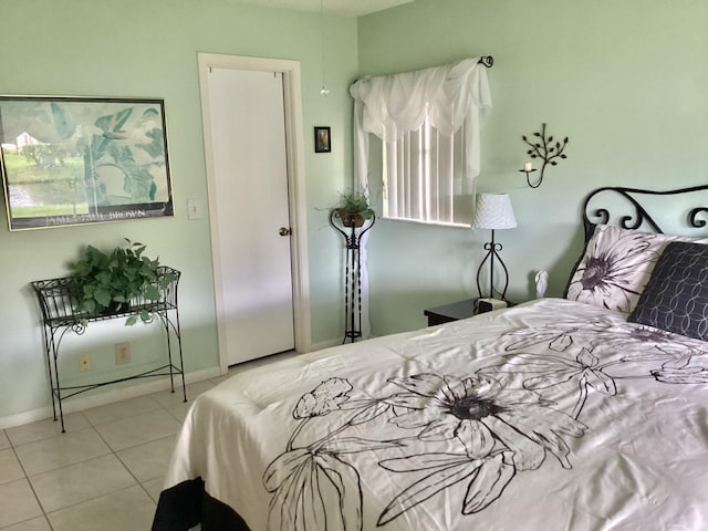 view of tiled bedroom