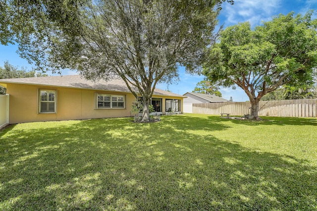 exterior space featuring a yard