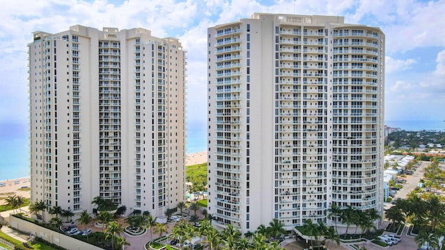 view of property with a water view