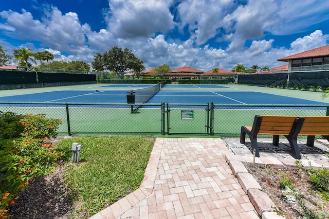 view of tennis court