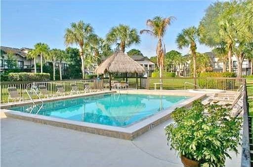 view of pool featuring a gazebo