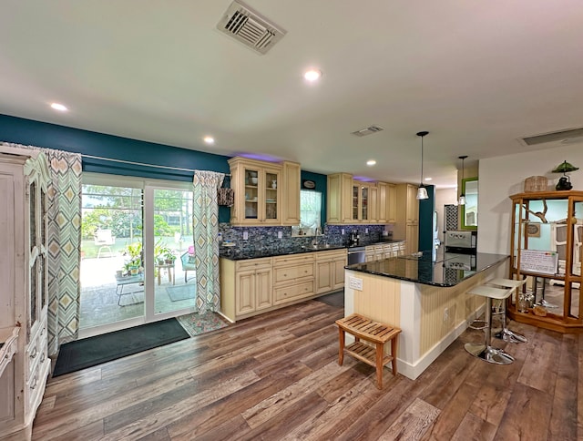 living room featuring hardwood / wood-style floors