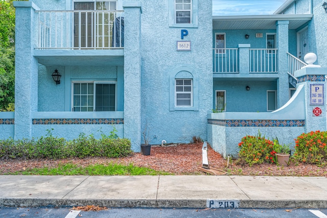 exterior space with a balcony