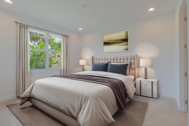 view of carpeted bedroom