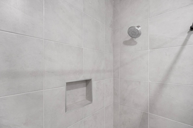 room details with a tile shower