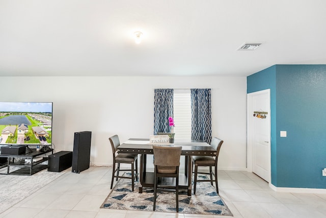 view of tiled dining room