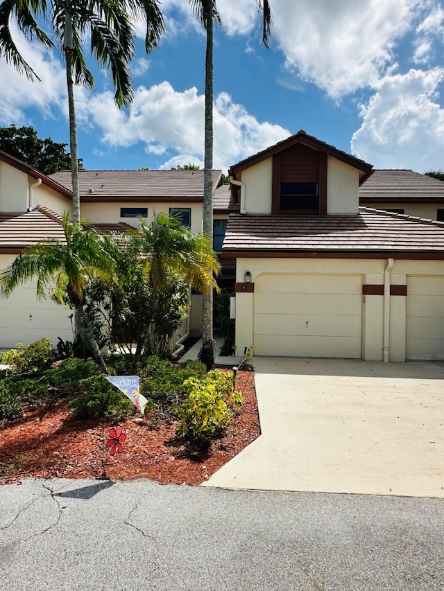 view of front of home featuring a garage