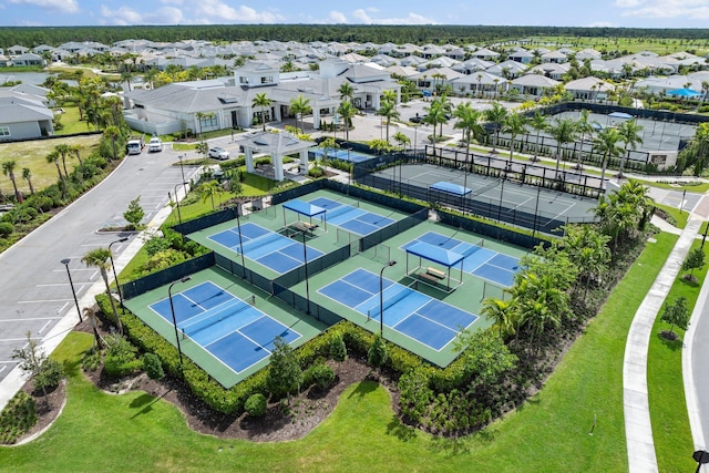 drone / aerial view with a residential view