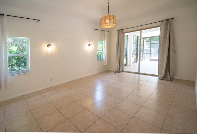 view of tiled spare room