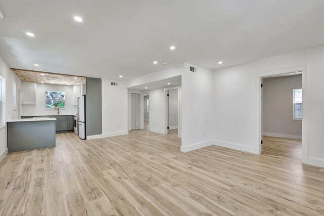 living room featuring light hardwood / wood-style floors