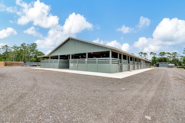 view of horse barn