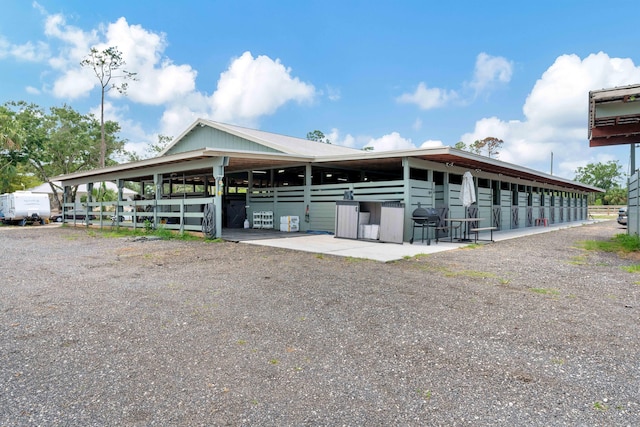 view of horse barn