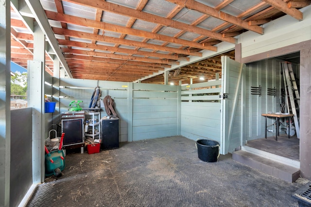 view of horse barn