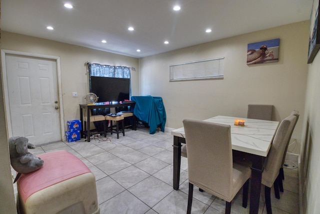 view of tiled dining space