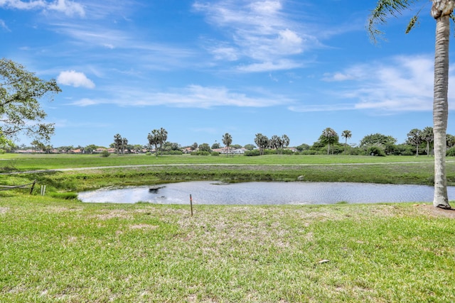 property view of water with a rural view