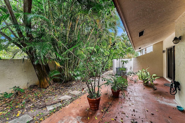 view of yard with a patio