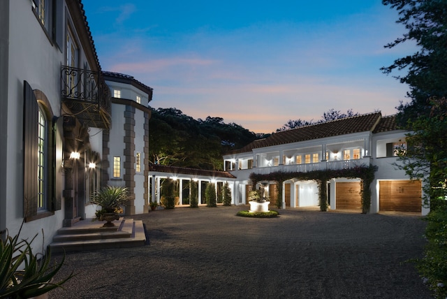 view of front of property with a patio