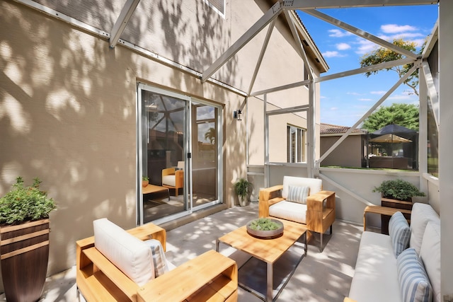 view of sunroom