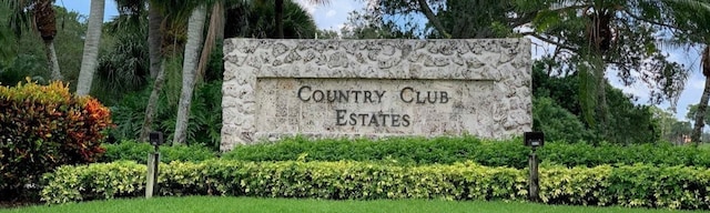 view of community sign