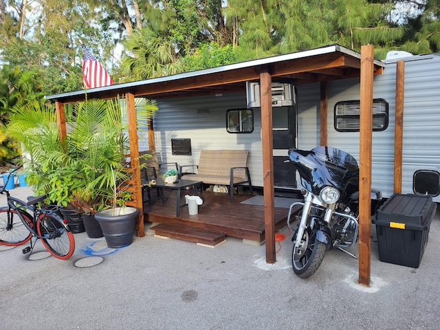 view of patio featuring a deck