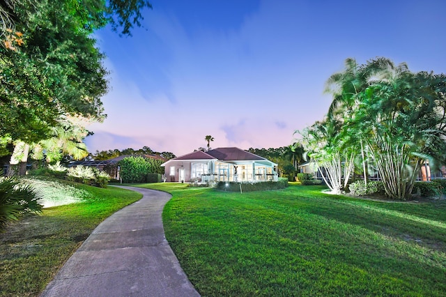 exterior space featuring a yard