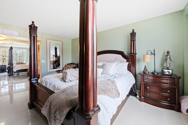 view of tiled bedroom