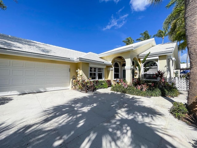 ranch-style house with a garage