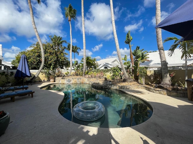 view of pool with a patio