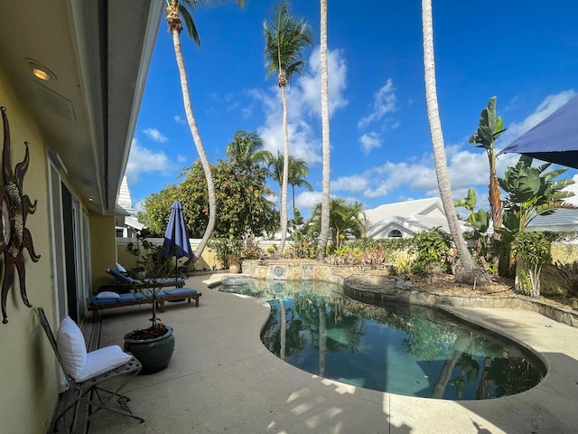 view of pool with a patio area