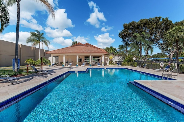 view of pool with a patio