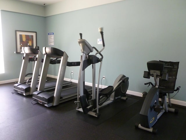 view of workout area