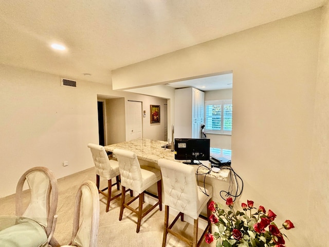 interior space featuring light colored carpet