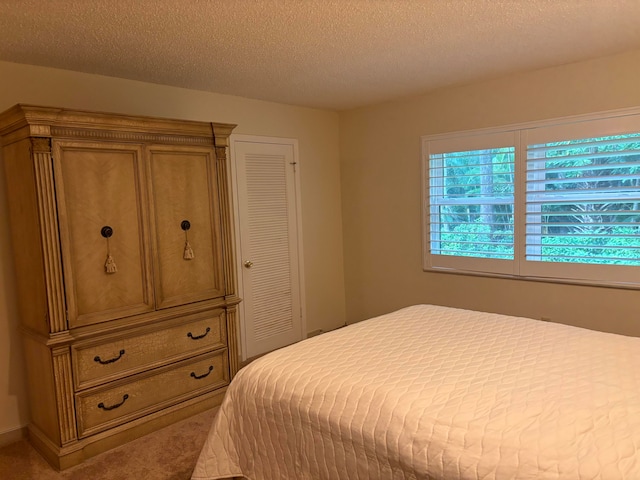 bedroom with a textured ceiling