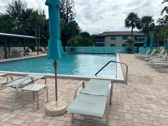 view of pool with a patio area