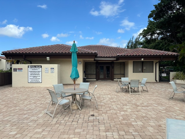 view of patio with french doors