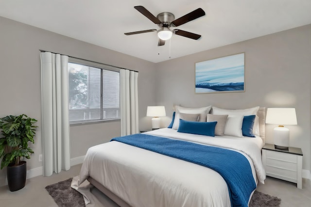 bedroom with ceiling fan