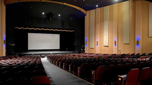 view of carpeted cinema room