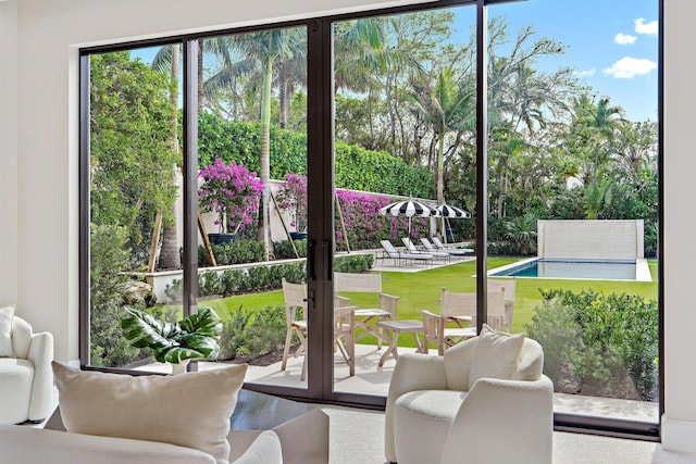 entryway with a wealth of natural light