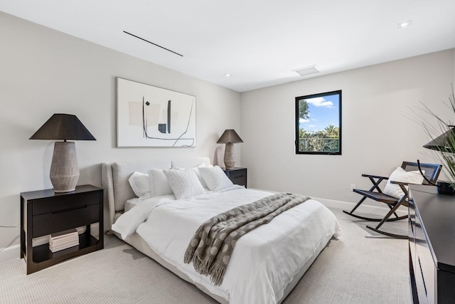 view of carpeted bedroom