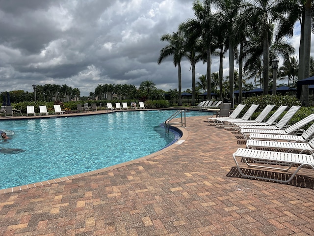 view of pool with a patio