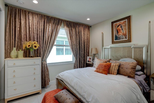 view of tiled bedroom