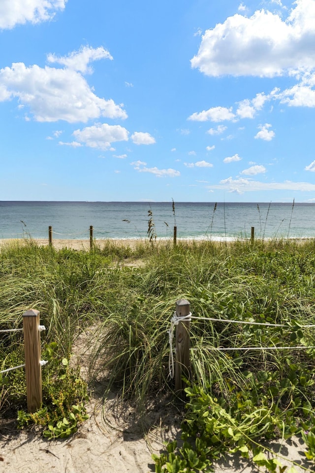 property view of water with a view of the beach