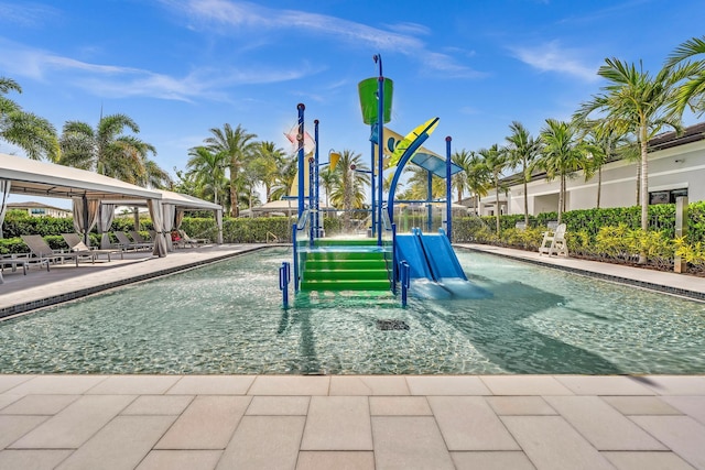 view of playground featuring a gazebo