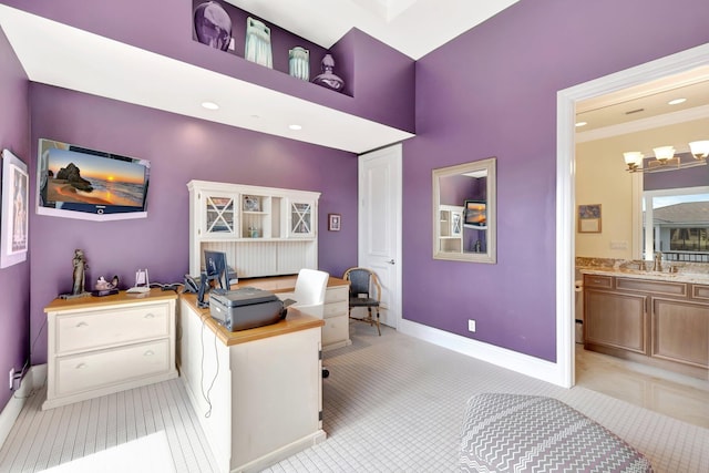 full bathroom with vanity, ceiling fan, crown molding, shower / bathtub combination with curtain, and toilet