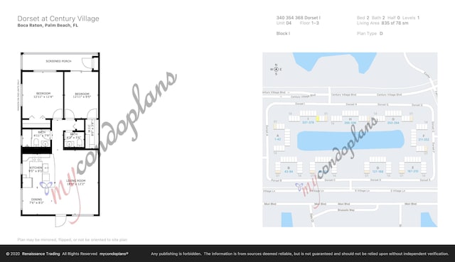 368 Dorset I, Boca Raton, FL 33434 - floor plan / room layout