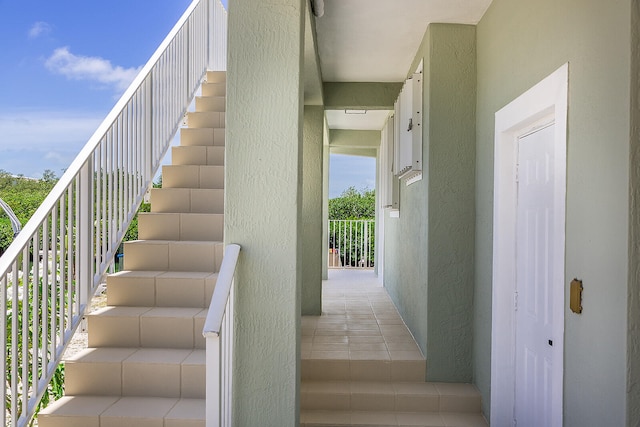 view of stairs