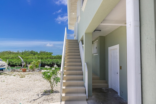 view of stairway