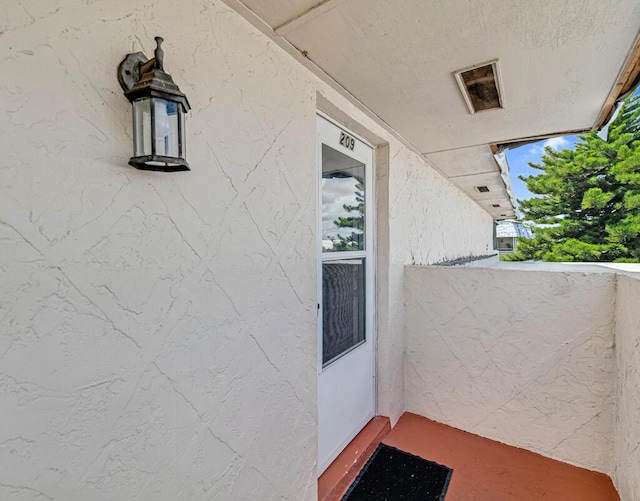 view of doorway to property