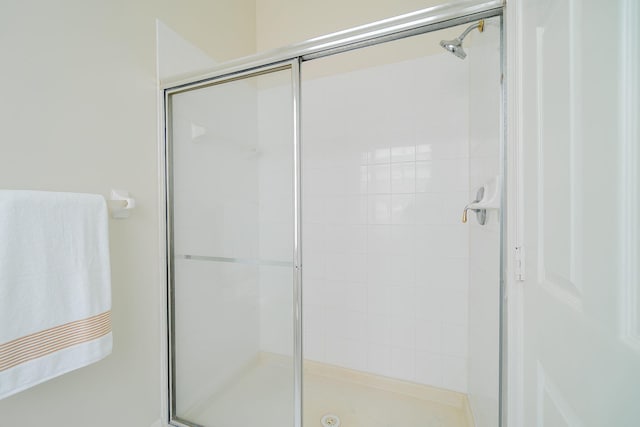 bathroom featuring walk in shower